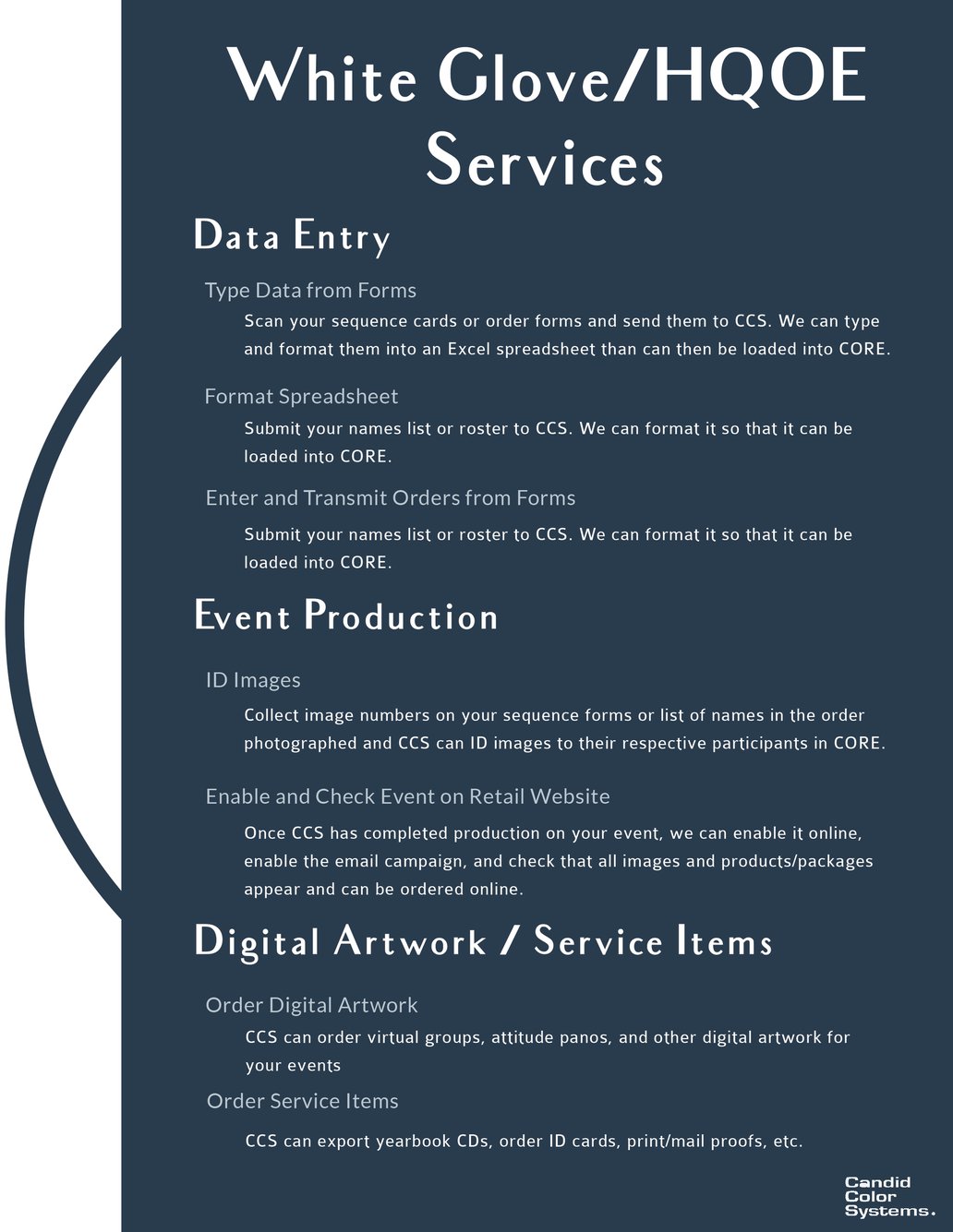 What kind of White Glove services are available?